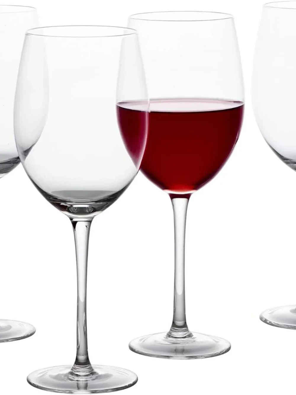 Classic Wine Glasses with Stems l (15oz) l Hand Blown Premium Crystal l Set of 4